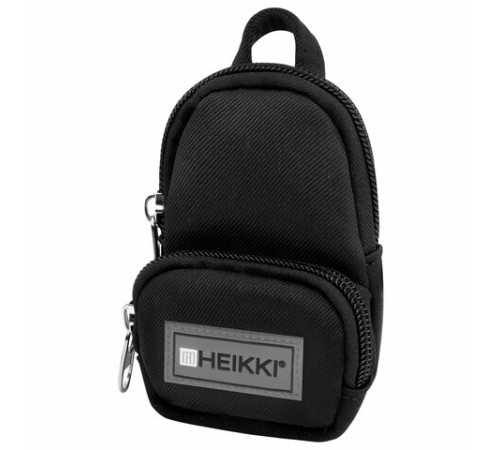 Рюкзак HEIKKI FUSION (ХЕЙКИ) универсальный, 2 отделения, отделение для ноутбука, c КОШЕЛЬКОМ, черный, 44х31х14 см, 273866