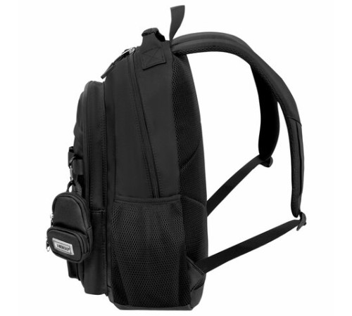 Рюкзак HEIKKI FUSION (ХЕЙКИ) универсальный, 2 отделения, отделение для ноутбука, c КОШЕЛЬКОМ, черный, 44х31х14 см, 273866