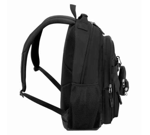 Рюкзак HEIKKI FUSION (ХЕЙКИ) универсальный, 2 отделения, отделение для ноутбука, c КОШЕЛЬКОМ, черный, 44х31х14 см, 273866