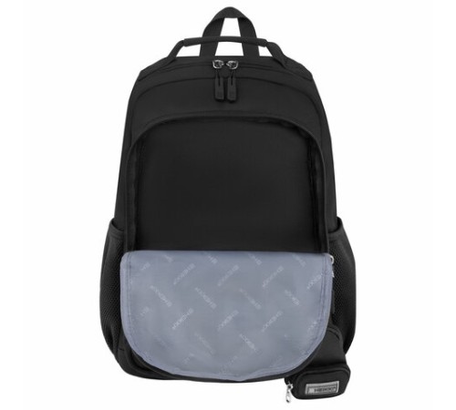 Рюкзак HEIKKI FUSION (ХЕЙКИ) универсальный, 2 отделения, отделение для ноутбука, c КОШЕЛЬКОМ, черный, 44х31х14 см, 273866