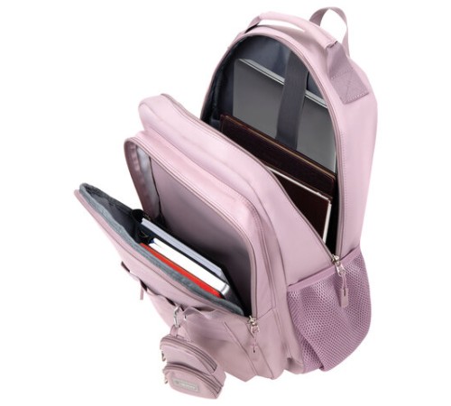 Рюкзак HEIKKI FUSION (ХЕЙКИ) универсальный, 2 отделения, отделение для ноутбука, c КОШЕЛЬКОМ, пыльная роза, 44х31х14 см, 273867