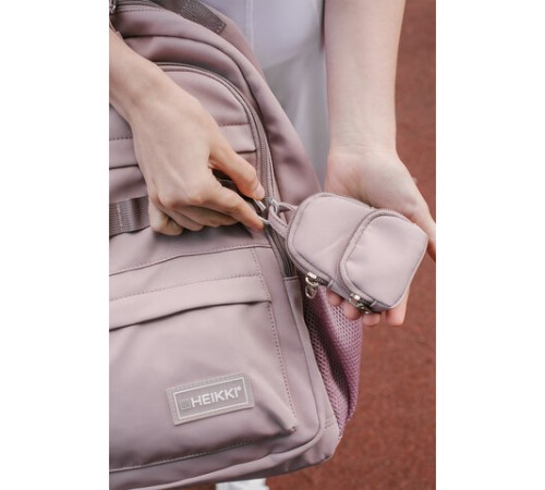 Рюкзак HEIKKI FUSION (ХЕЙКИ) универсальный, 2 отделения, отделение для ноутбука, c КОШЕЛЬКОМ, пыльная роза, 44х31х14 см, 273867