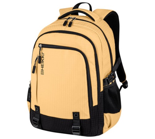 Рюкзак HEIKKI VALUABLE (ХЕЙКИ) универсальный, 2 отделения, отделение для ноутбука, бежевый, 48x33x19 см, 273870