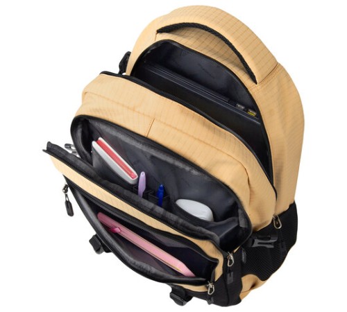 Рюкзак HEIKKI VALUABLE (ХЕЙКИ) универсальный, 2 отделения, отделение для ноутбука, бежевый, 48x33x19 см, 273870