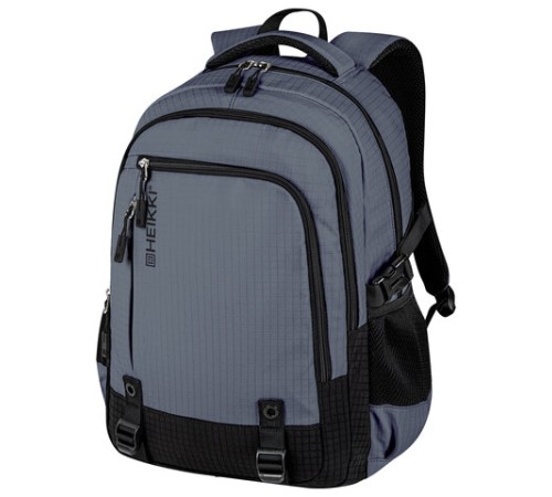 Рюкзак HEIKKI VALUABLE (ХЕЙКИ) универсальный, 2 отделения, отделение для ноутбука, серый, 48x33x19 см, 273871