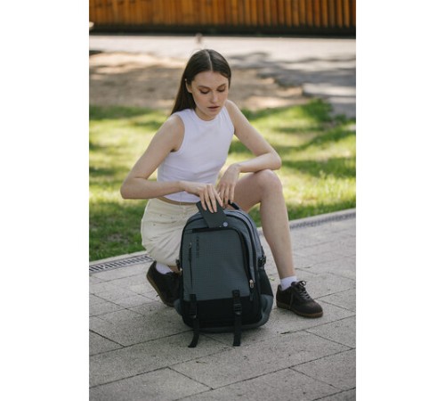 Рюкзак HEIKKI VALUABLE (ХЕЙКИ) универсальный, 2 отделения, отделение для ноутбука, серый, 48x33x19 см, 273871