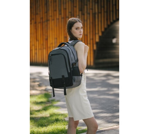 Рюкзак HEIKKI VALUABLE (ХЕЙКИ) универсальный, 2 отделения, отделение для ноутбука, серый, 48x33x19 см, 273871