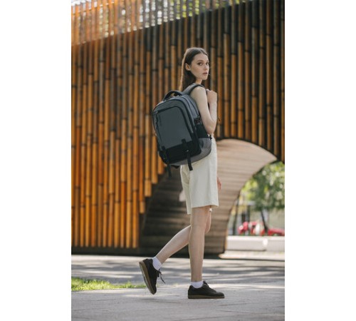 Рюкзак HEIKKI VALUABLE (ХЕЙКИ) универсальный, 2 отделения, отделение для ноутбука, серый, 48x33x19 см, 273871