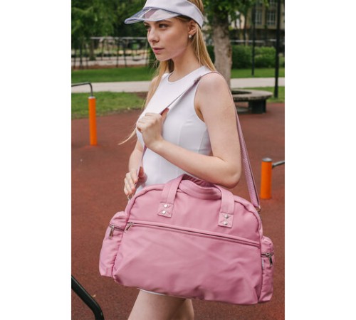 Сумка дорожная HEIKKI HANDY (ХЕЙКИ), карман на молнии, багажная лента, пыльная роза, 43х16х30 см, 273872