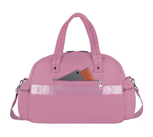 Сумка дорожная HEIKKI HANDY (ХЕЙКИ), карман на молнии, багажная лента, пыльная роза, 43х16х30 см, 273872