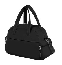 Сумка дорожная HEIKKI HANDY (ХЕЙКИ), карман на молнии, багажная лента, черная, 43х16х30 см, 273873