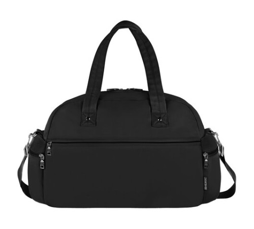 Сумка дорожная HEIKKI HANDY (ХЕЙКИ), карман на молнии, багажная лента, черная, 43х16х30 см, 273873