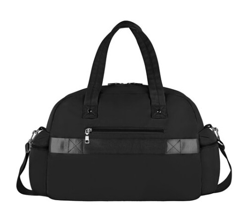 Сумка дорожная HEIKKI HANDY (ХЕЙКИ), карман на молнии, багажная лента, черная, 43х16х30 см, 273873