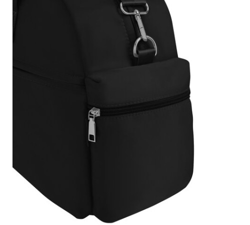 Сумка дорожная HEIKKI HANDY (ХЕЙКИ), карман на молнии, багажная лента, черная, 43х16х30 см, 273873