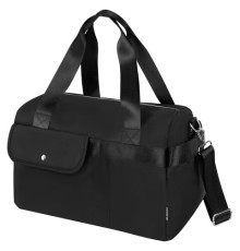 Сумка дорожная HEIKKI HANDY (ХЕЙКИ), карман на молнии, багажная лента, черная, 38х16х25 см, 273874