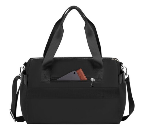 Сумка дорожная HEIKKI HANDY (ХЕЙКИ), карман на молнии, багажная лента, черная, 38х16х25 см, 273874