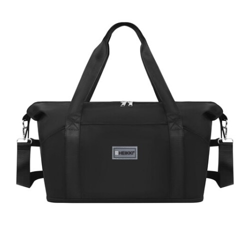 Сумка дорожная HEIKKI EXPAND (ХЕЙКИ), трансформер, багажная лента, черная, 40,5х23х42 см, 273875