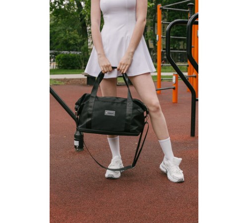 Сумка дорожная HEIKKI EXPAND (ХЕЙКИ), трансформер, багажная лента, черная, 40,5х23х42 см, 273875