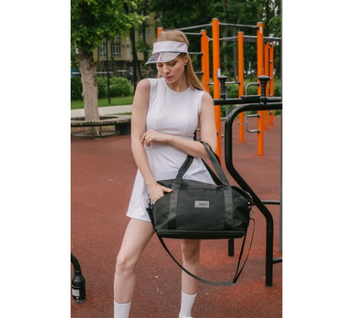 Сумка дорожная HEIKKI EXPAND (ХЕЙКИ), трансформер, багажная лента, черная, 40,5х23х42 см, 273875