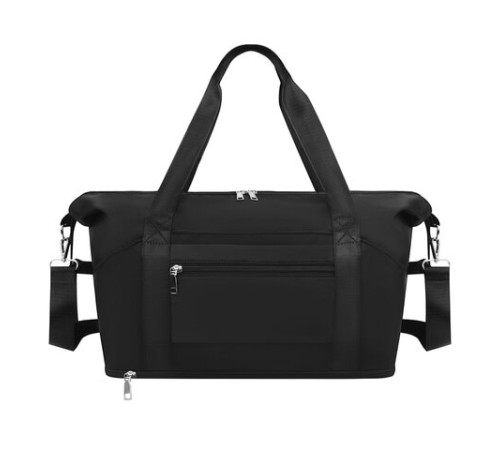 Сумка дорожная HEIKKI EXPAND (ХЕЙКИ), трансформер, багажная лента, черная, 40,5х23х42 см, 273875