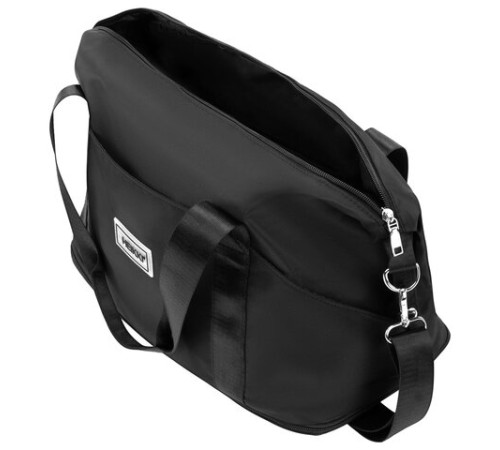 Сумка дорожная HEIKKI EXPAND (ХЕЙКИ), трансформер, багажная лента, черная, 40,5х23х42 см, 273875