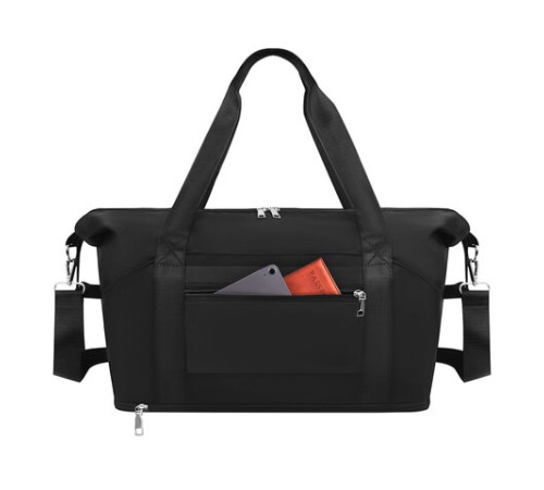 Сумка дорожная HEIKKI EXPAND (ХЕЙКИ), трансформер, багажная лента, черная, 40,5х23х42 см, 273875