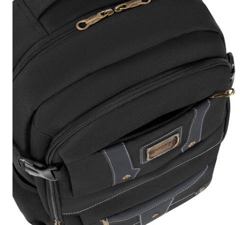 Рюкзак HEIKKI DESERTED (ХЕЙКИ) универсальный, отделение для ноутбука, EVA-спинка, черный, 48х34х18 см, 273876