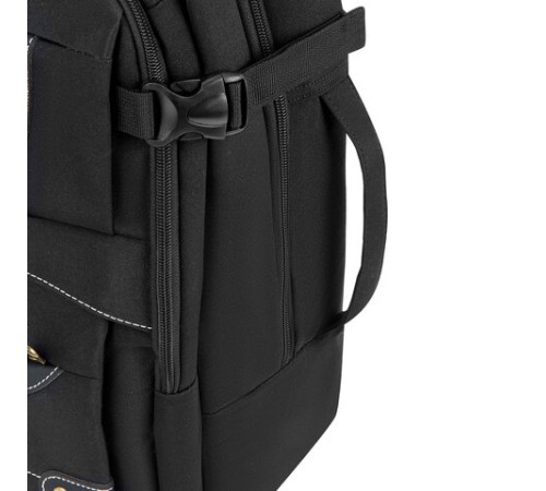 Рюкзак HEIKKI DESERTED (ХЕЙКИ) универсальный, отделение для ноутбука, EVA-спинка, черный, 48х34х18 см, 273876