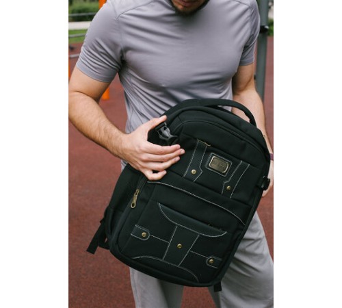 Рюкзак HEIKKI DESERTED (ХЕЙКИ) универсальный, отделение для ноутбука, EVA-спинка, черный, 48х34х18 см, 273876