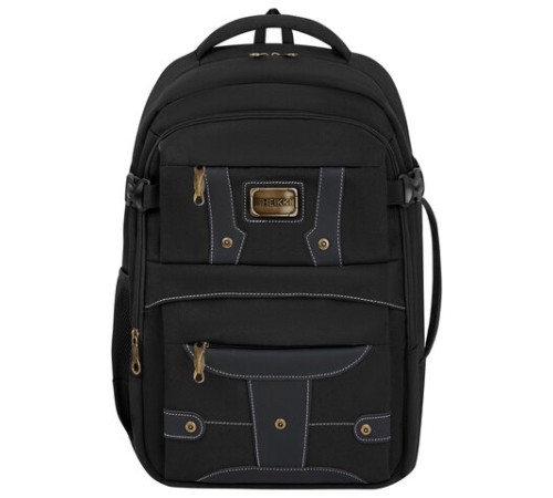 Рюкзак HEIKKI DESERTED (ХЕЙКИ) универсальный, отделение для ноутбука, EVA-спинка, черный, 48х34х18 см, 273876