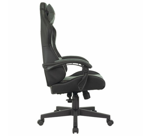 Кресло компьютерное BRABIX "Striker GM-121", синхромеханизм, 2 подушки, экокожа/велюр, черное/серое, 532961