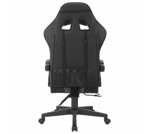 Кресло компьютерное BRABIX "Striker GM-121", синхромеханизм, 2 подушки, экокожа/велюр, черное/серое, 532961