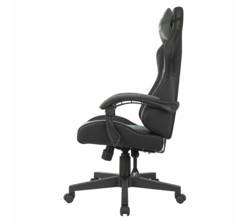 Кресло компьютерное BRABIX "Striker GM-121", синхромеханизм, 2 подушки, экокожа/велюр, черное/серое, 532961
