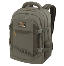 Рюкзак HEIKKI DESERTED (ХЕЙКИ) универсальный, 3 отделения, эргономичный, багажная лента, хаки, 47х33х17 см, 273877