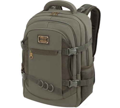 Рюкзак HEIKKI DESERTED (ХЕЙКИ) универсальный, 3 отделения, эргономичный, багажная лента, хаки, 47х33х17 см, 273877