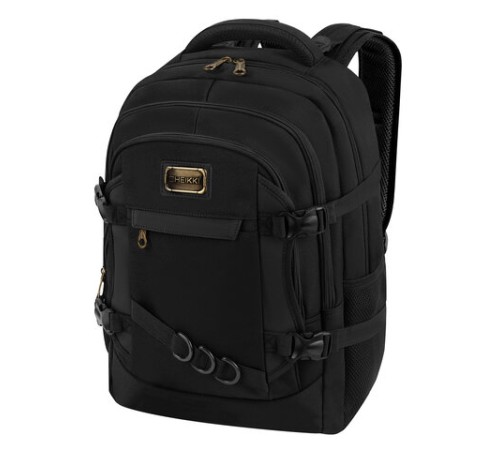 Рюкзак HEIKKI DESERTED (ХЕЙКИ) универсальный, 3 отделения, эргономичный, багажная лента, черный, 47х33х17 см, 273878