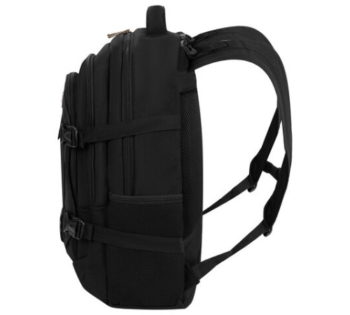 Рюкзак HEIKKI DESERTED (ХЕЙКИ) универсальный, 3 отделения, эргономичный, багажная лента, черный, 47х33х17 см, 273878