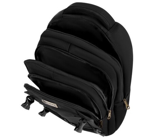 Рюкзак HEIKKI DESERTED (ХЕЙКИ) универсальный, 3 отделения, эргономичный, багажная лента, черный, 47х33х17 см, 273878