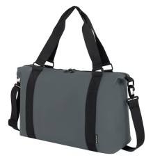 Сумка спортивная HEIKKI QUICK MOVE (ХЕЙКИ), карман на молнии, багажная лента, серая, 41х32х15 см, 273879