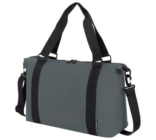 Сумка спортивная HEIKKI QUICK MOVE (ХЕЙКИ), карман на молнии, багажная лента, серая, 41х32х15 см, 273879