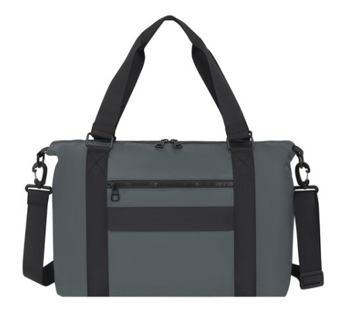 Сумка спортивная HEIKKI QUICK MOVE (ХЕЙКИ), карман на молнии, багажная лента, серая, 41х32х15 см, 273879