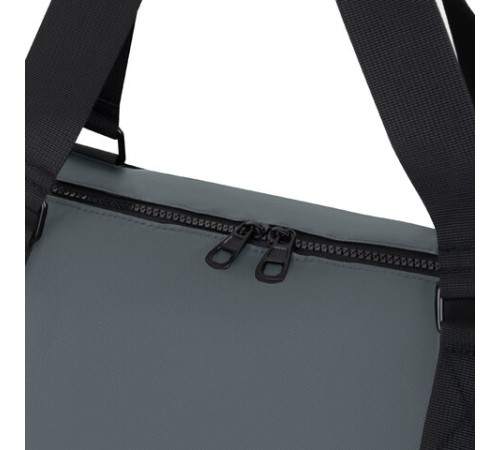Сумка спортивная HEIKKI QUICK MOVE (ХЕЙКИ), карман на молнии, багажная лента, серая, 41х32х15 см, 273879