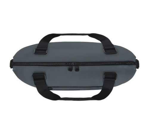 Сумка спортивная HEIKKI QUICK MOVE (ХЕЙКИ), карман на молнии, багажная лента, серая, 41х32х15 см, 273879