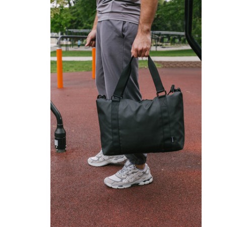 Сумка спортивная HEIKKI QUICK MOVE (ХЕЙКИ), карман на молнии, багажная лента, черная, 41х32х15 см, 273880