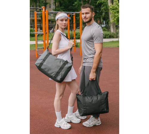Сумка спортивная HEIKKI QUICK MOVE (ХЕЙКИ), карман на молнии, багажная лента, черная, 41х32х15 см, 273880