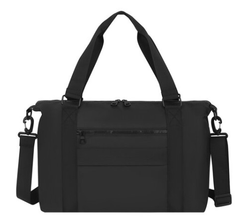 Сумка спортивная HEIKKI QUICK MOVE (ХЕЙКИ), карман на молнии, багажная лента, черная, 41х32х15 см, 273880