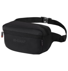 Сумка на пояс HEIKKI RIO (ХЕЙКИ) регулируемый ремень, черная, 28х16х9 см, 273886