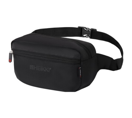 Сумка на пояс HEIKKI RIO (ХЕЙКИ) регулируемый ремень, черная, 28х16х9 см, 273886
