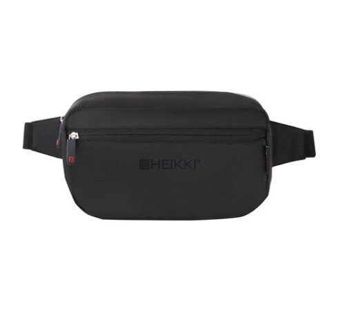 Сумка на пояс HEIKKI RIO (ХЕЙКИ) регулируемый ремень, черная, 28х16х9 см, 273886
