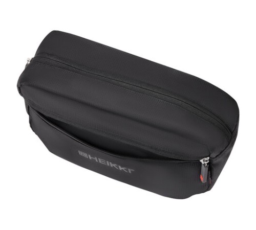 Сумка на пояс HEIKKI RIO (ХЕЙКИ) регулируемый ремень, черная, 28х16х9 см, 273886